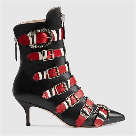 gucci buckle ankle boots|gucci snakeskin boots.